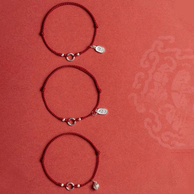 925 sterling silver red string bracelet unisex protective talisman