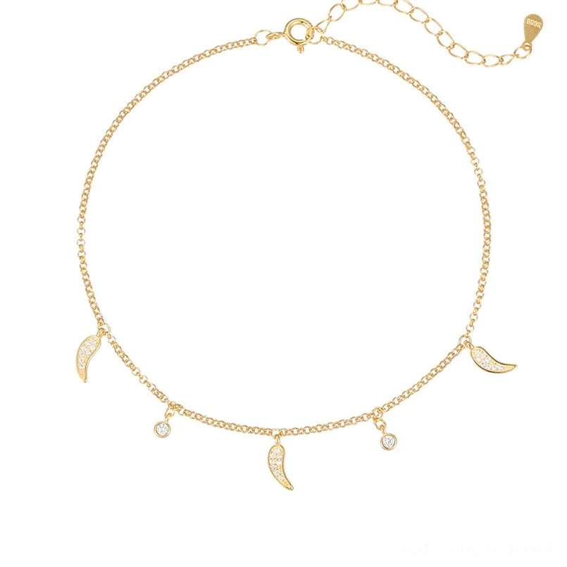 925 sterling silver protection anklet - handmade craftsmanship and charm arrangement detail