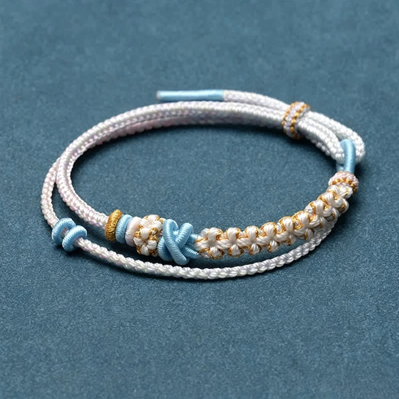 Thistle purple woven string bracelet no accessory simple elegant style