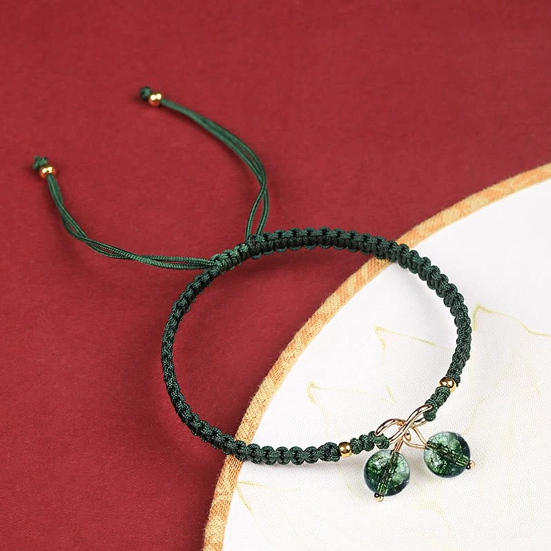 Three-Stone Crystal Red String Bracelet - Complete Healing Set