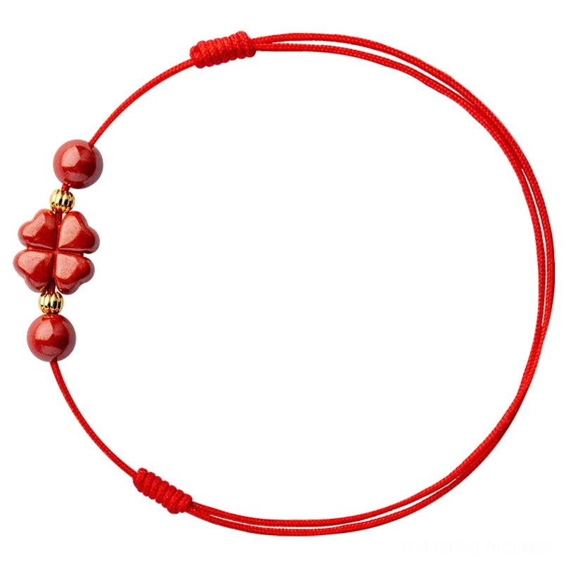 Tibetan Buddhist blessed red string protection bracelet with cinnabar stone