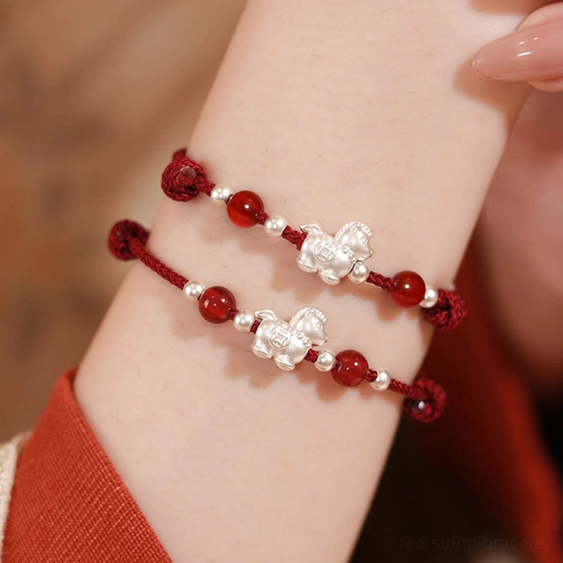 Tibetan buddhism red string bracelet blessed mantra protection spiritual practice