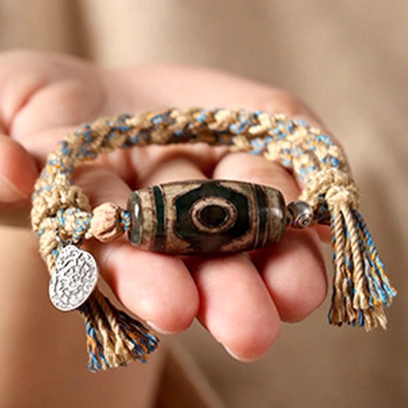 Tibetan Dzi Bead fortune protection bracelet natural stone beads