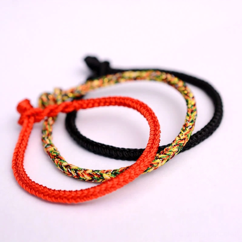 Assorted tibetan eight thread peace knot bracelets collection red multicolor black
