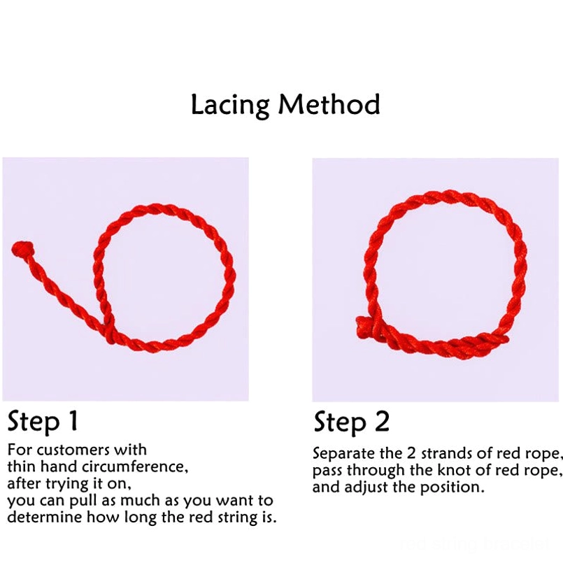 Red string fate bracelet tibetan eight thread sacred knot design