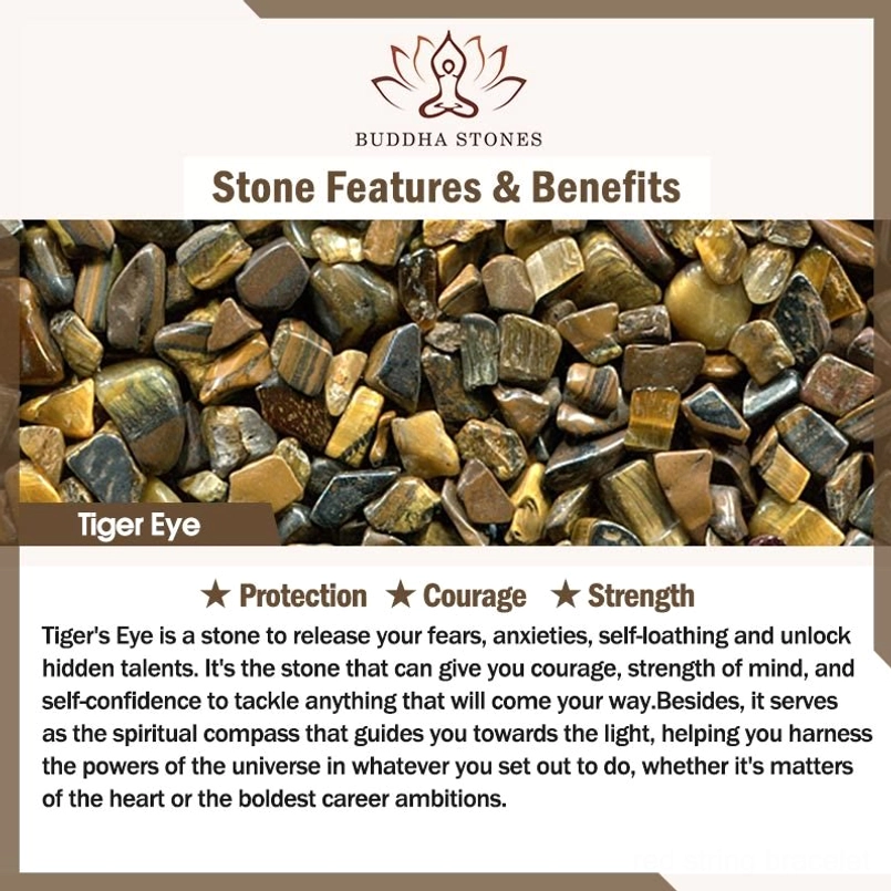 Tiger eye stone crystal healing properties benefits illustration