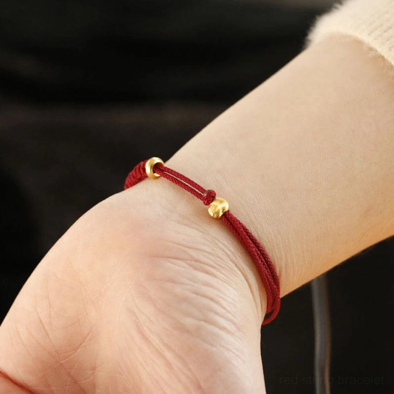 Unisex Good Luck Red String Bracelet Peace Buckle Charm