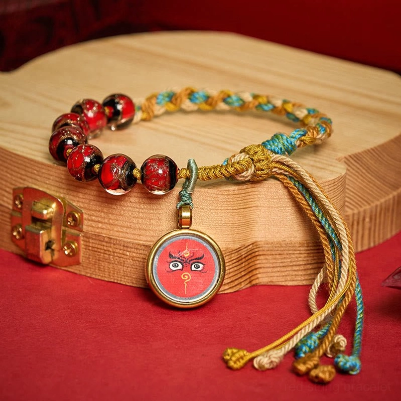 Five Directions Wealth God bracelet multiple color variations showcase
