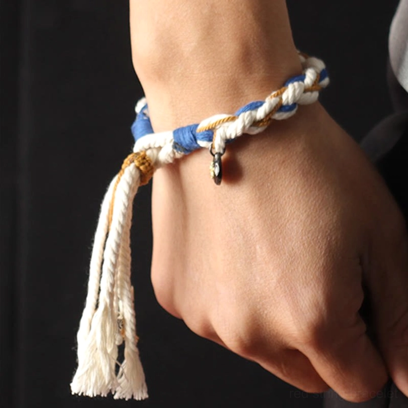 Close-up texture detail of Zakiram handcrafted bracelet highlighting natural materials and artisan quality