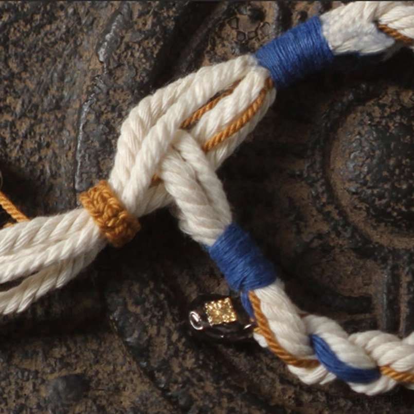 Zakiram Goddess of Wealth Tibetan bracelet - complete product view with adjustable red string design