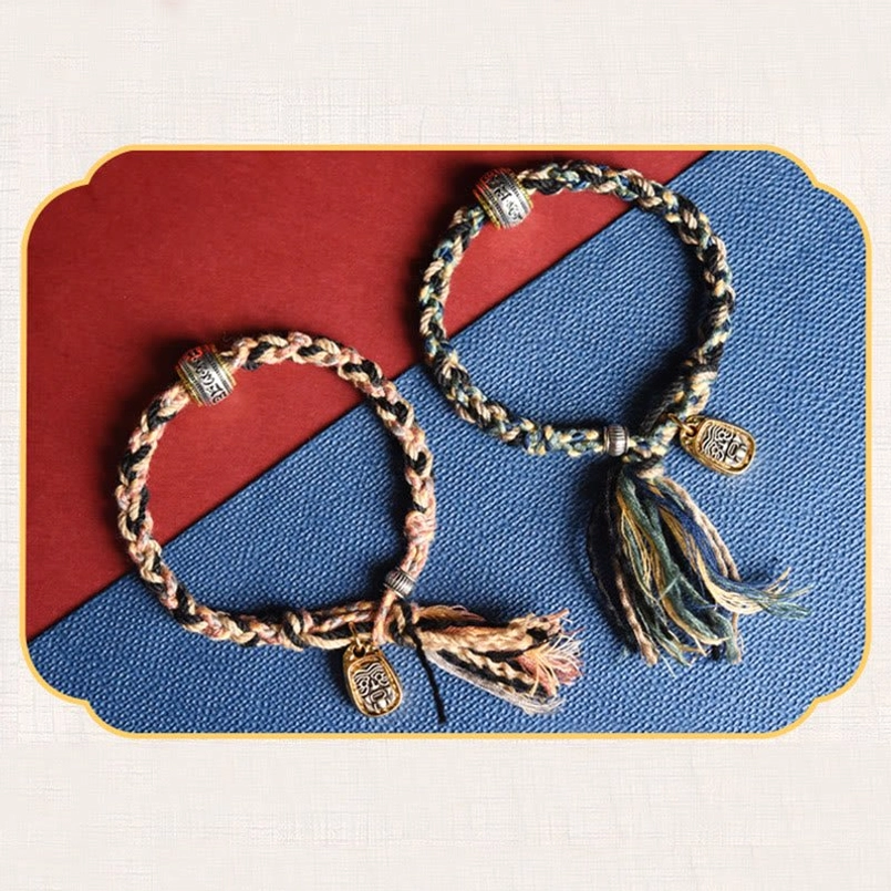Tibetan Zakiram goddess Om Mani Padme Hum protection bracelet complete product showcase