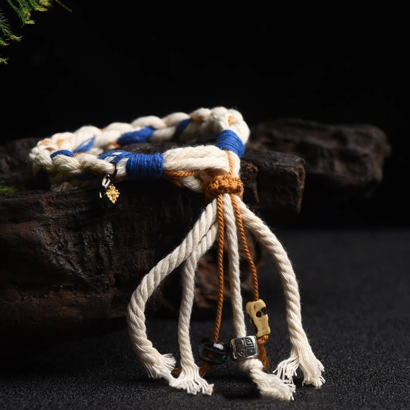 Authentic handmade Zakiram bracelet demonstrating traditional Tibetan craftsmanship and spiritual protection design