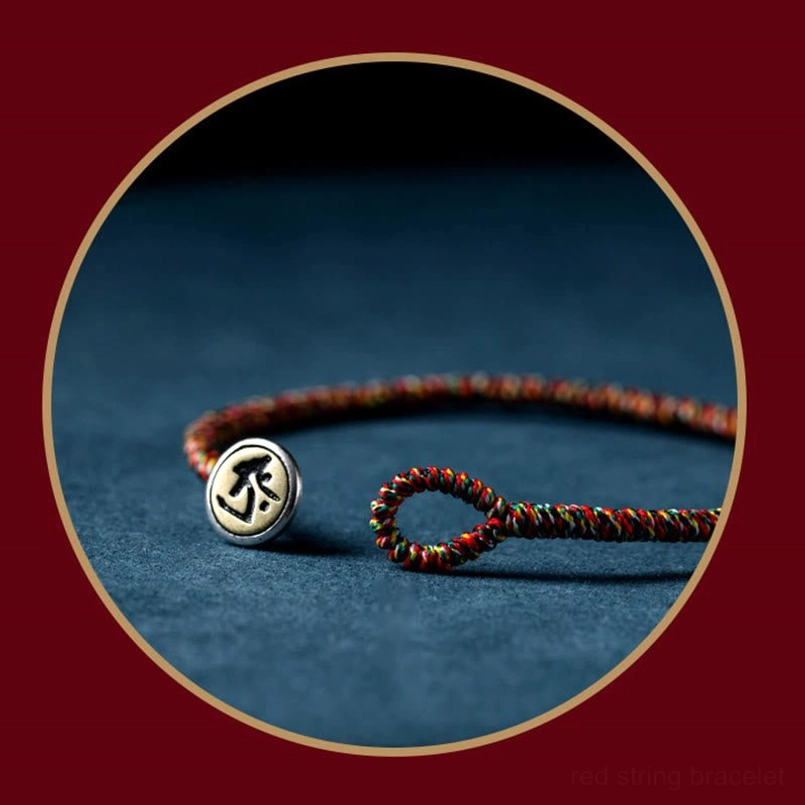 Zodiac natal Buddha bracelet with premium rope material and authentic 925 silver charm quality view