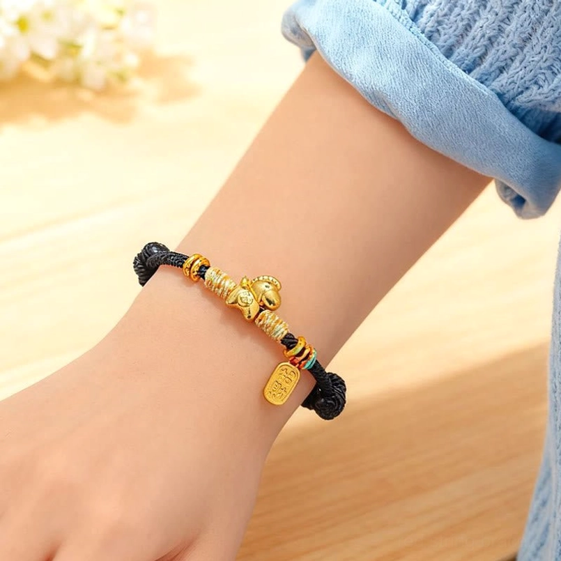 Year of the Horse lucky bracelet gifting scene with gift box