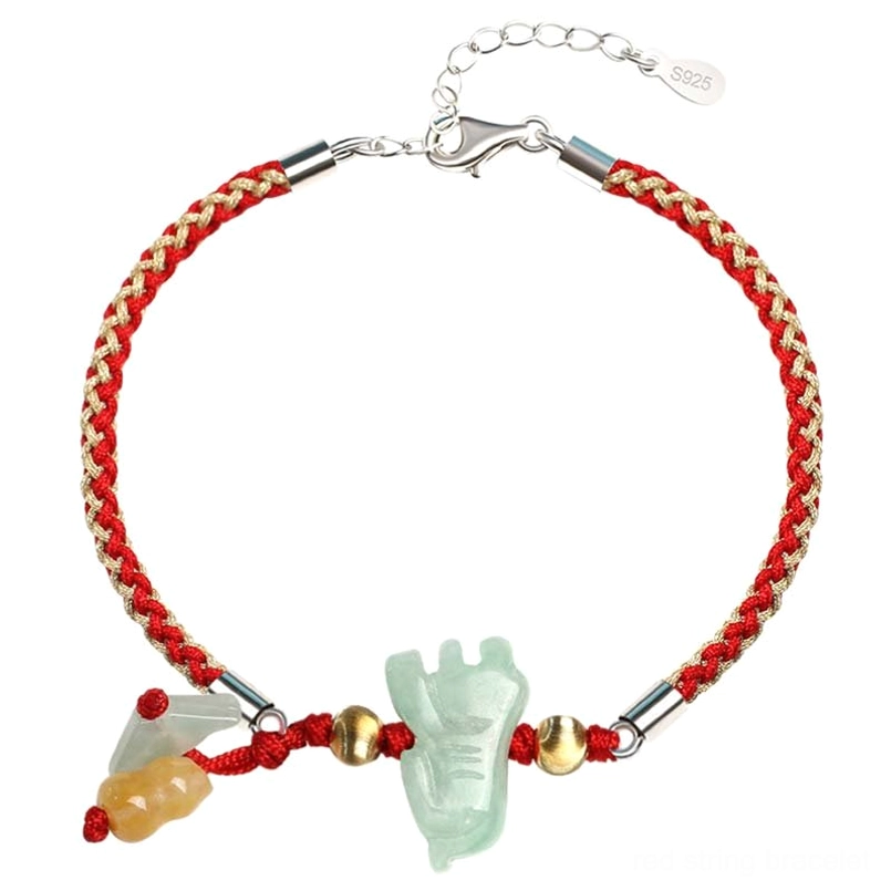 Zodiac jade red string bracelet eastern wisdom spiritual accessory