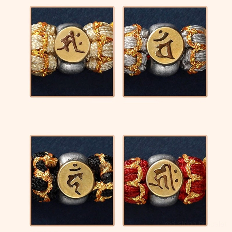 Zodiac natal buddha bracelet sizing guide showing 18-28cm adjustable fit for different wrist sizes
