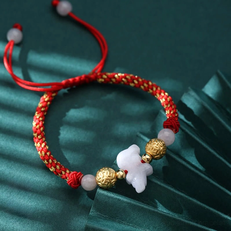 Chinese zodiac red string bracelet spiritual protection luck gift